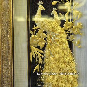 Tranh Vinh Hoa Phú Quý bằng vàng 24k