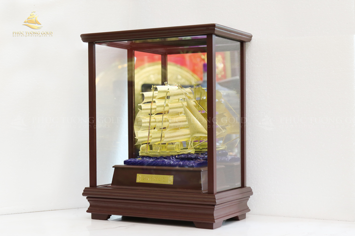 Mô hình thuyền buồm vàng lá 24k – TB13 2