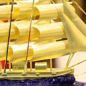 Mô hình thuyền buồm vàng lá 24k – TB13 6