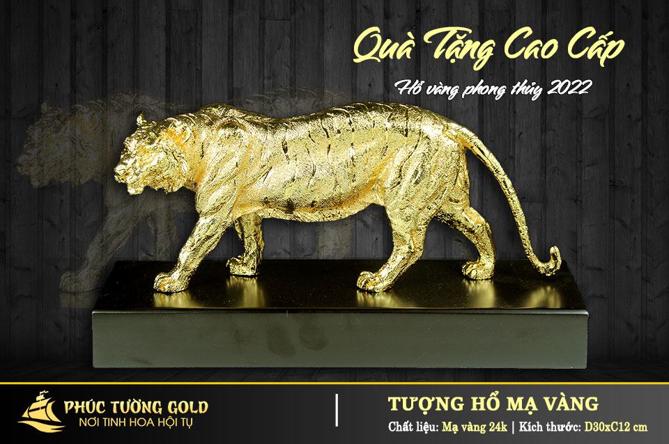Quà tặng Hổ Vàng Đại Cát mạ vàng ý nghĩa cho Xuân Nhâm Dần 2022