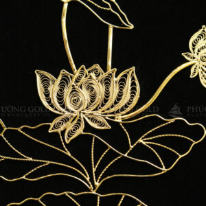 Tranh hoa sen mạ vàng mẫu mới - HS05 5