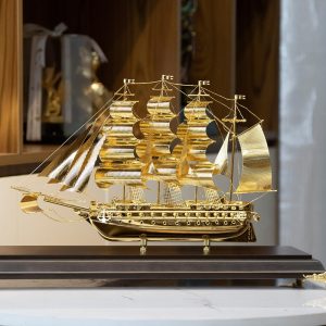 Mô hình thuyền buồm cỡ to mạ vàng - TB43 5