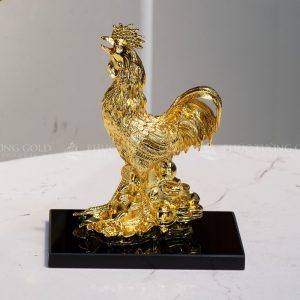 Tượng gà mạ vàng phong thủy 4