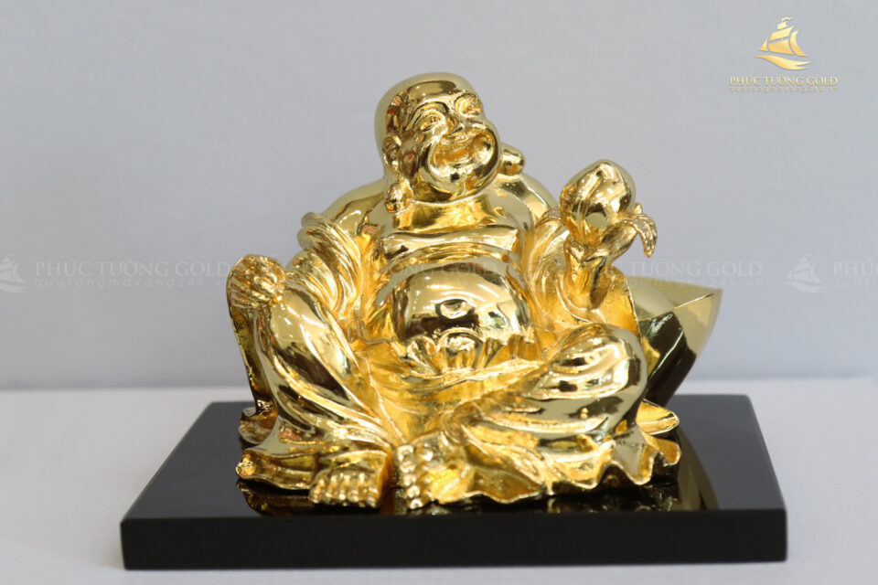 Tượng Phật Di Lặc mạ vàng 24k - PDL01 4