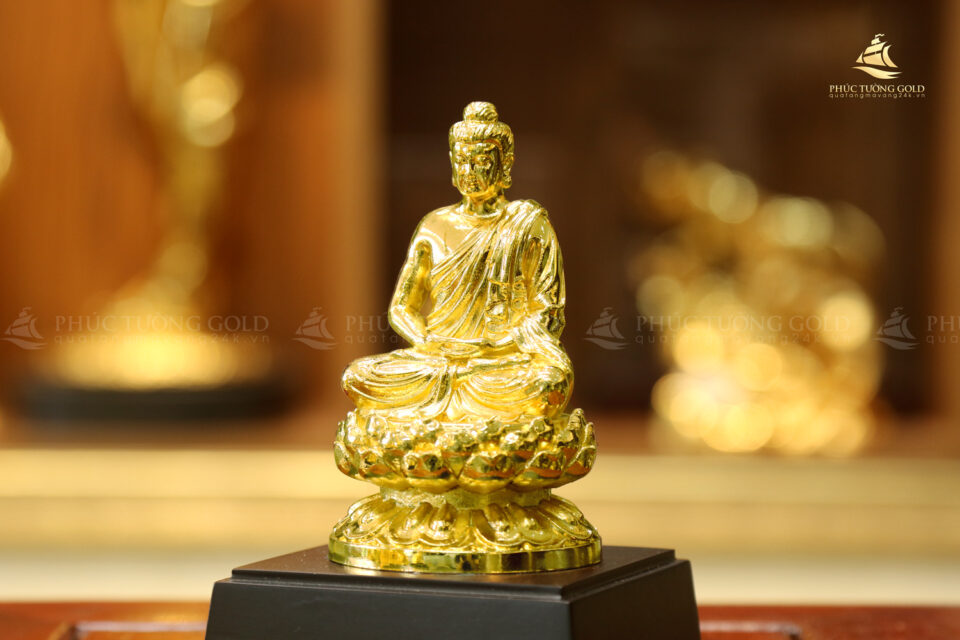 Tượng Phật Thích Ca Mâu Ni mạ vàng 24k 3