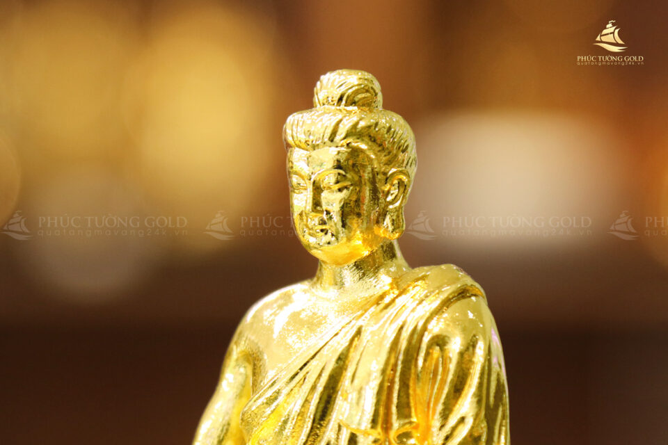 Tượng Phật Thích Ca Mâu Ni mạ vàng 24k - PTC01 7