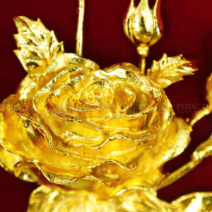 Tranh bông hoa hồng mạ vàng 24k - HH03 5